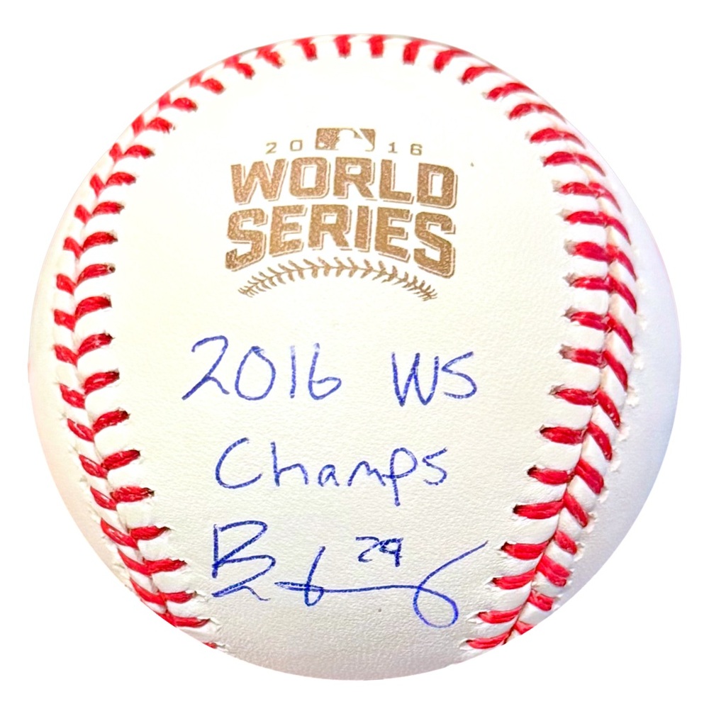 💥RARE💥 Rob Zastryzny Cubs Signed 2016 World Series Baseball Autograph inscribed